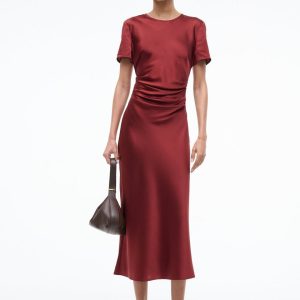 MARCEL SILK DRESS  SANGRIA