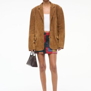 NATALIE SUEDE JACKET  TAN