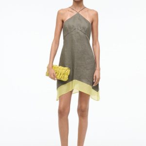 ORO LINEN DRESS  PALO VERDE