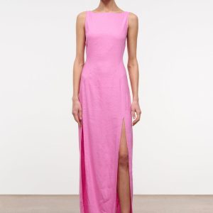 COSTA LINEN DRESS ORCHID