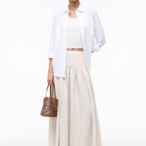PROCIDA LINEN SKIRT  NATURAL