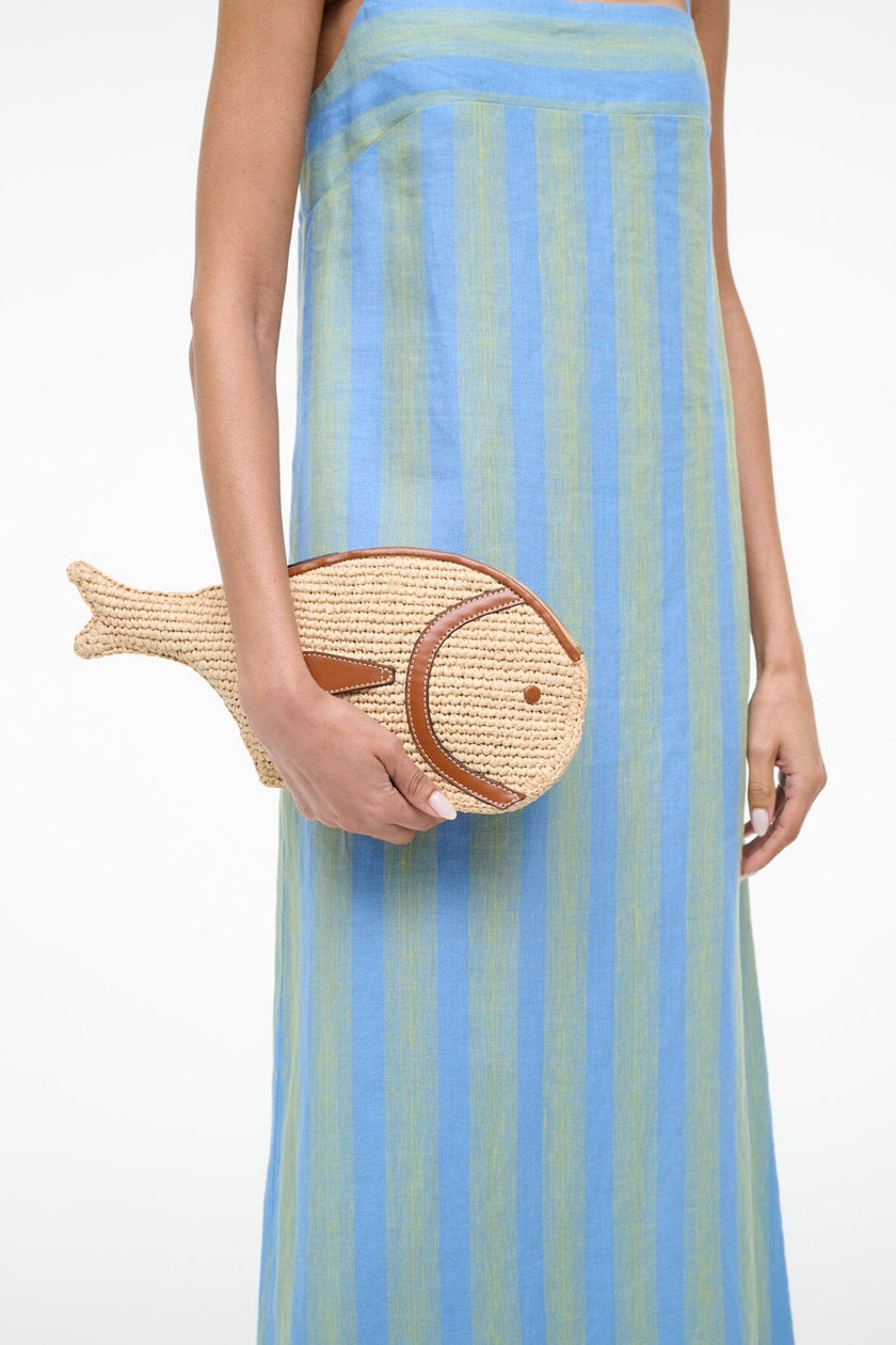 PESCE RAFFIA CLUTCH NATURAL TAN - Image 4