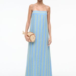LAURA LINEN DRESS  SEAPORT STRIPE