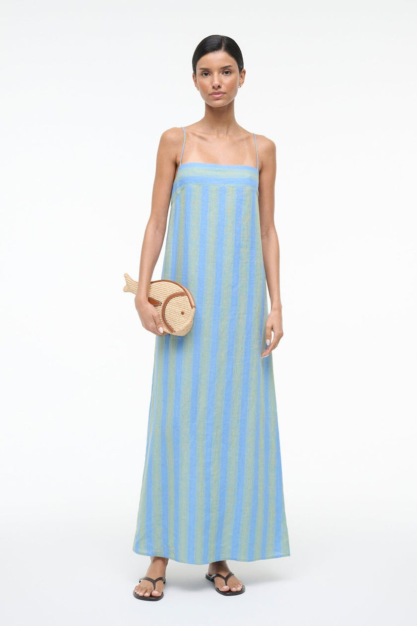 LAURA LINEN DRESS SEAPORT STRIPE