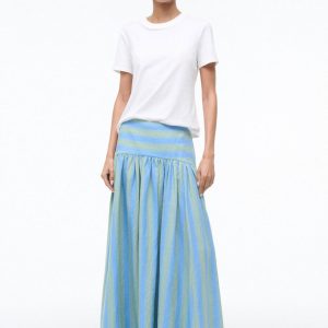 PROCIDA LINEN SKIRT SEAPORT STRIPE