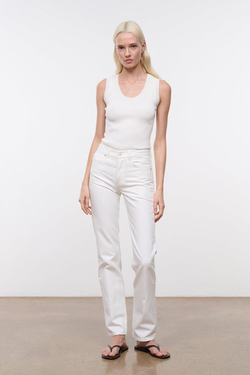 TEDDY STRAIGHT JEAN  WHITE