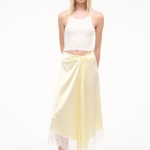 SONOMA SILK SKIRT  KEY LIME