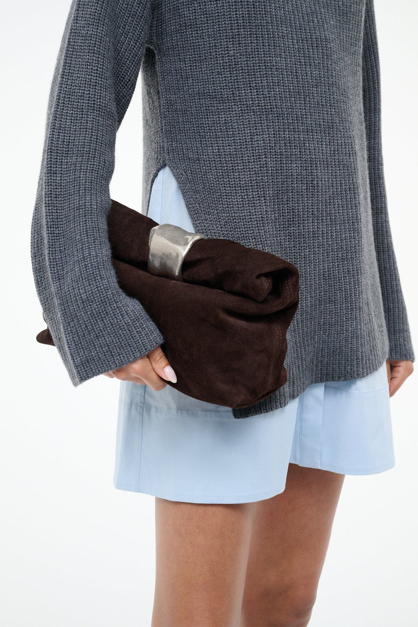 CUFF CLUTCH ESPRESSO SUEDE - Image 2