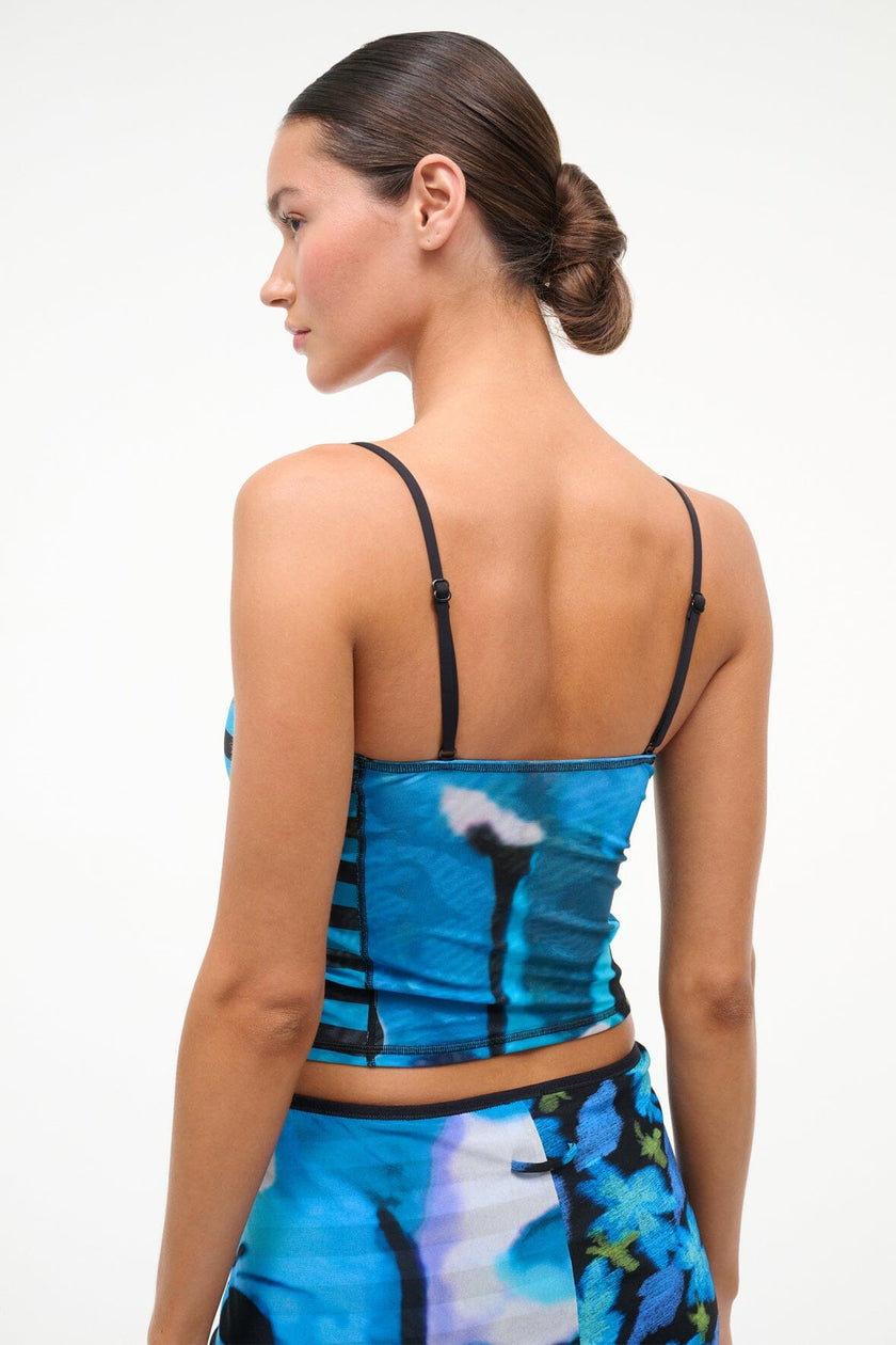 CLEO MESH TANKINI TOP  BLUE HAZE MULTI - Image 3