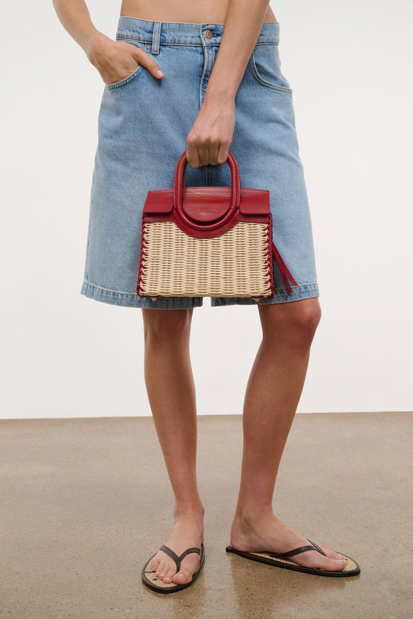 MAUDE MINI WICKER CARRYALL NATURAL ROUGE - Image 8