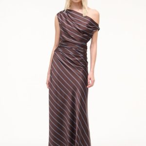 PHARE SILK DRESS  REDONDO STRIPE