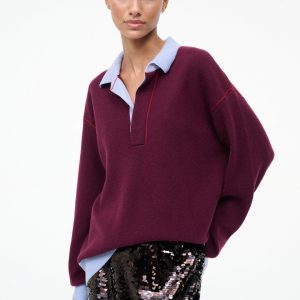 MICHAEL CASHMERE SWEATER CRIMSON