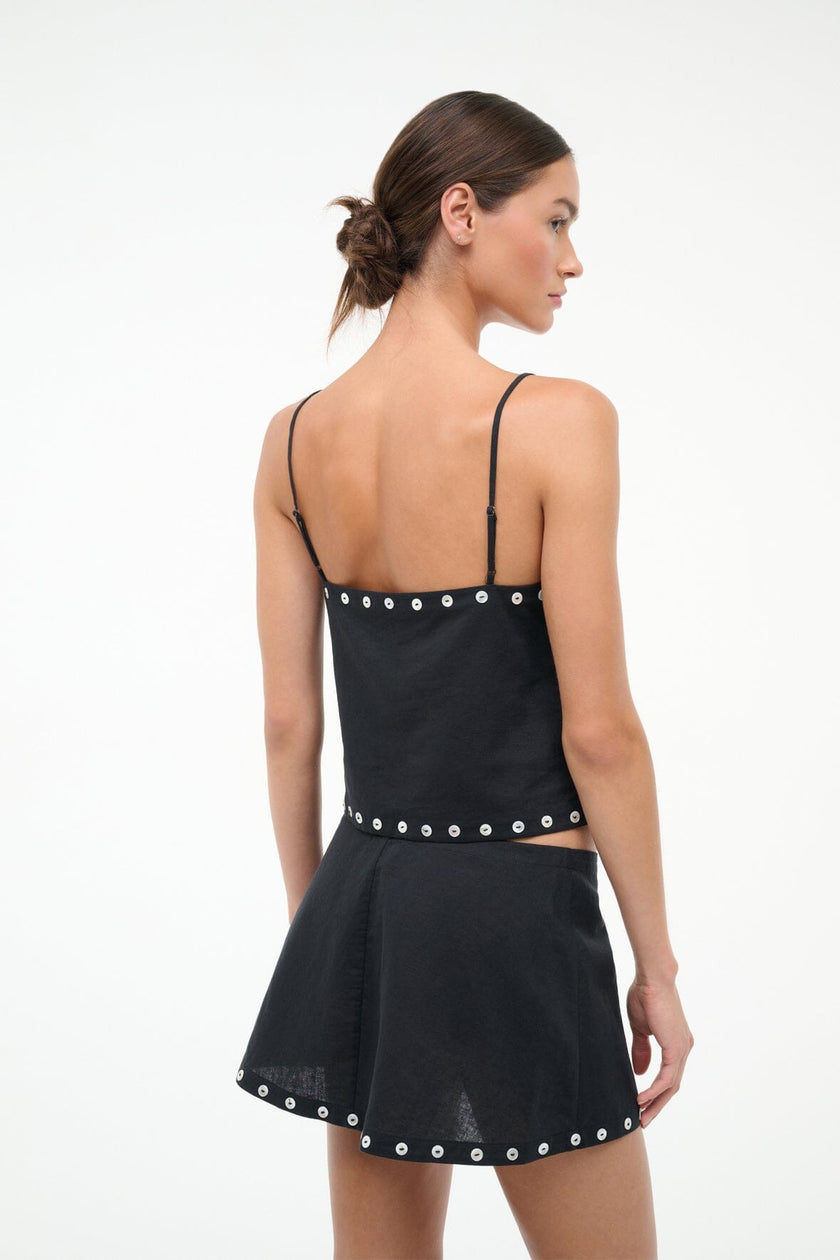 KIRRA LINEN TANK  BLACK - Image 3