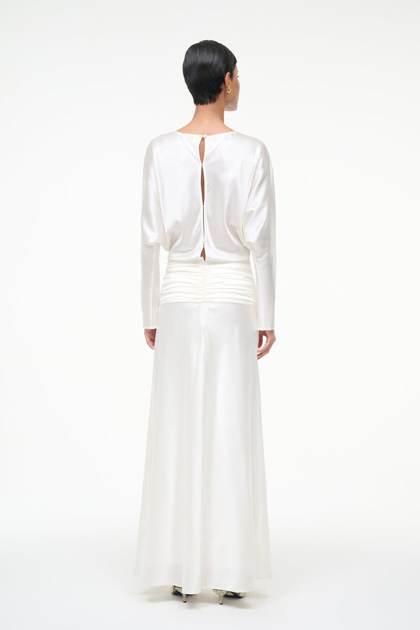 FREDA SILK DRESS IVORY - Image 2