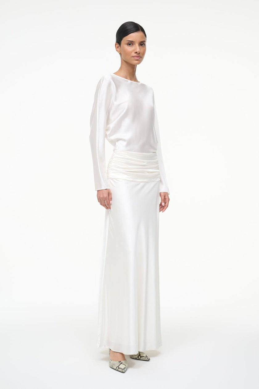 FREDA SILK DRESS IVORY - Image 3
