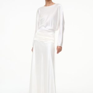 FREDA SILK DRESS IVORY