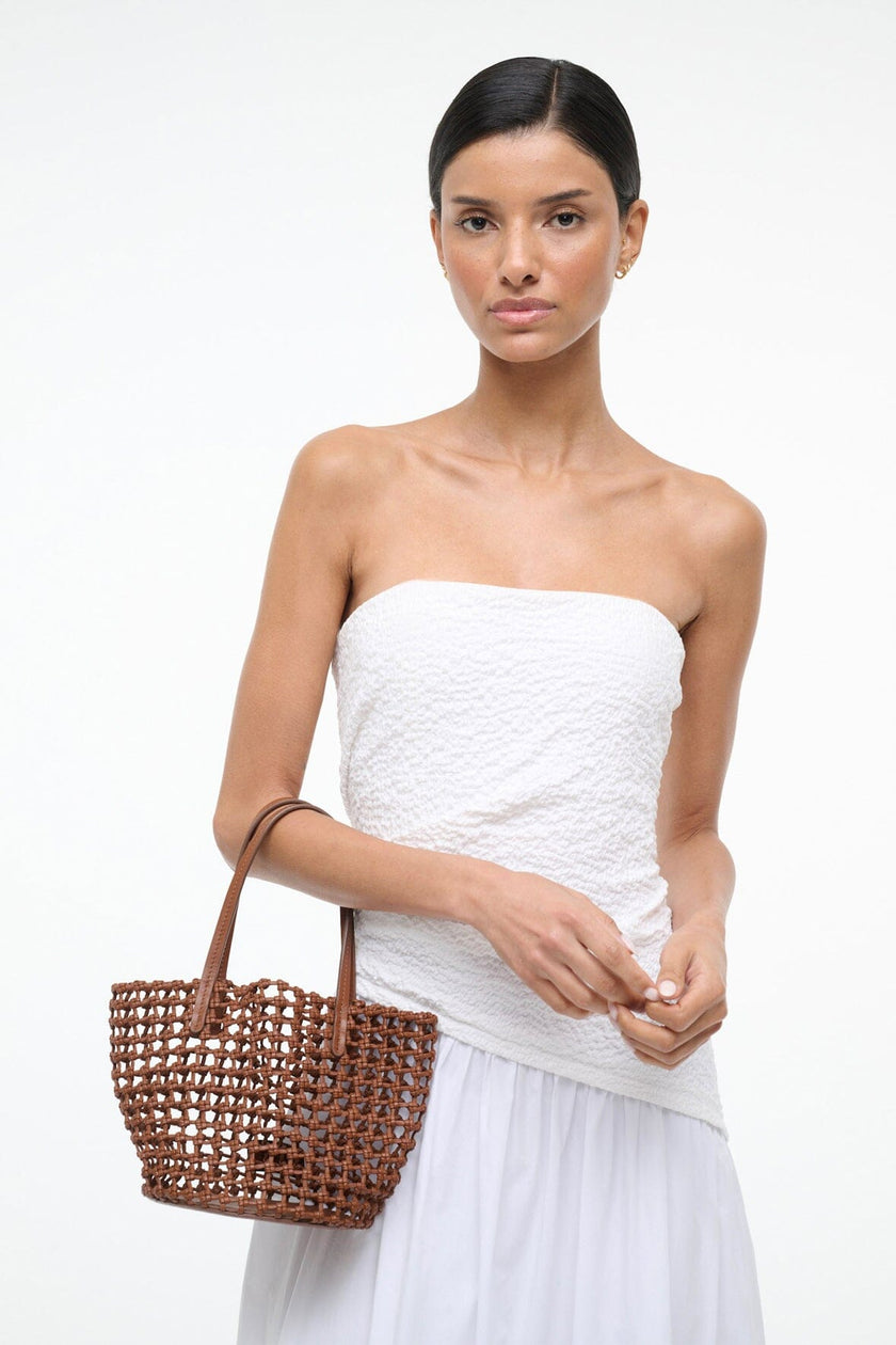 CARO BUCKET BAG TAN WOVEN - Image 2