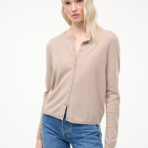 MIDNIGHT CASHMERE CARDIGAN STONE