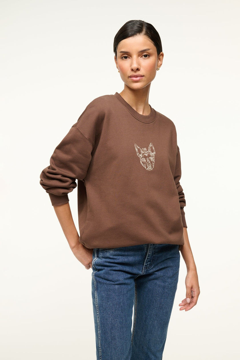 CUSTOM STAUD x C.BONZ OVERSIZED SWEATSHIRT BROWN - Image 4