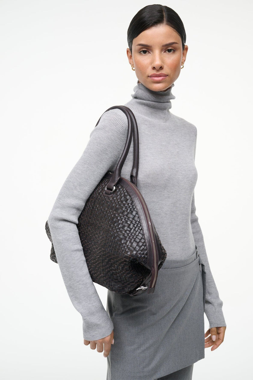 HESTER SATCHEL ESPRESSO WOVEN LEATHER - Image 4