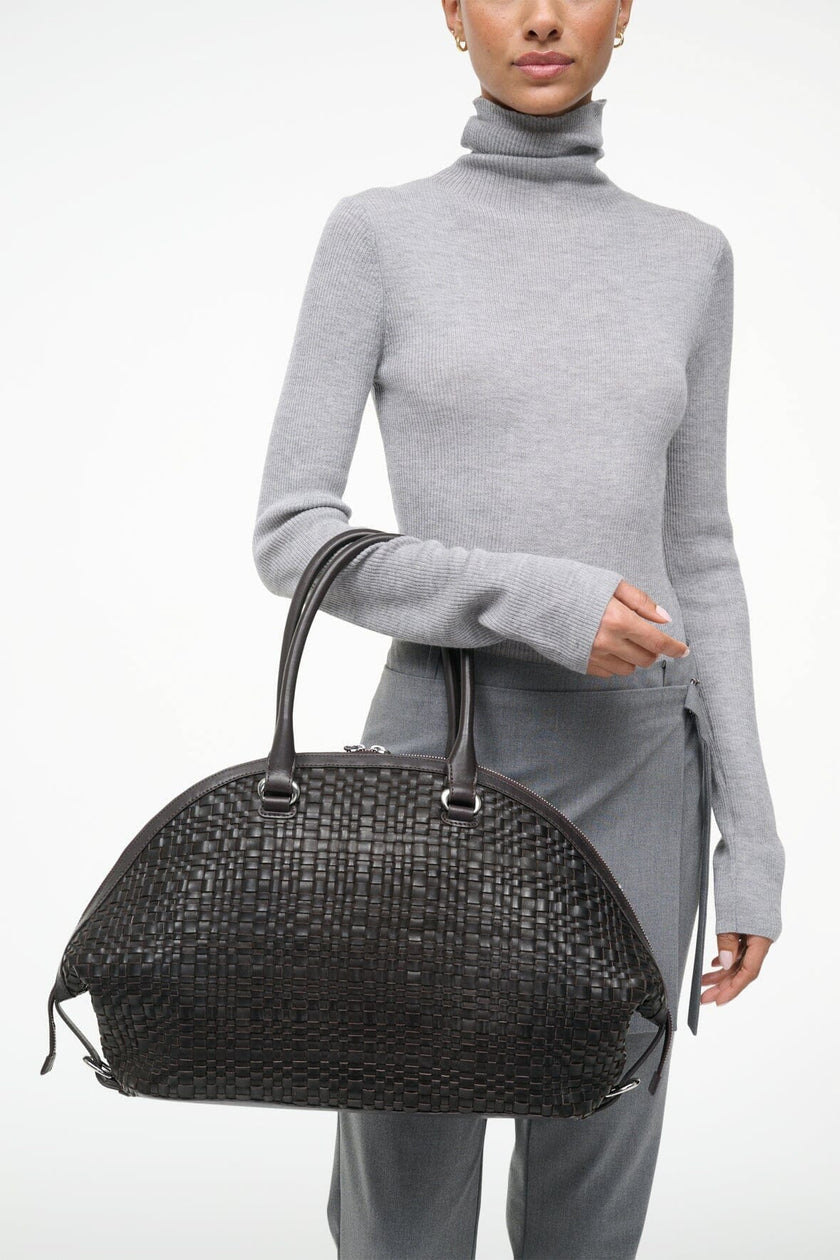 HESTER SATCHEL ESPRESSO WOVEN LEATHER - Image 2