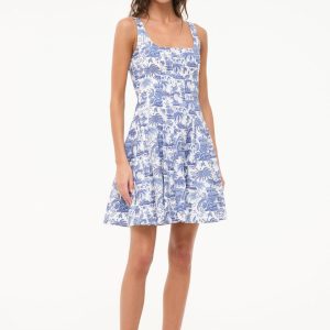MINI WELLS DRESS  BLUE TOILE