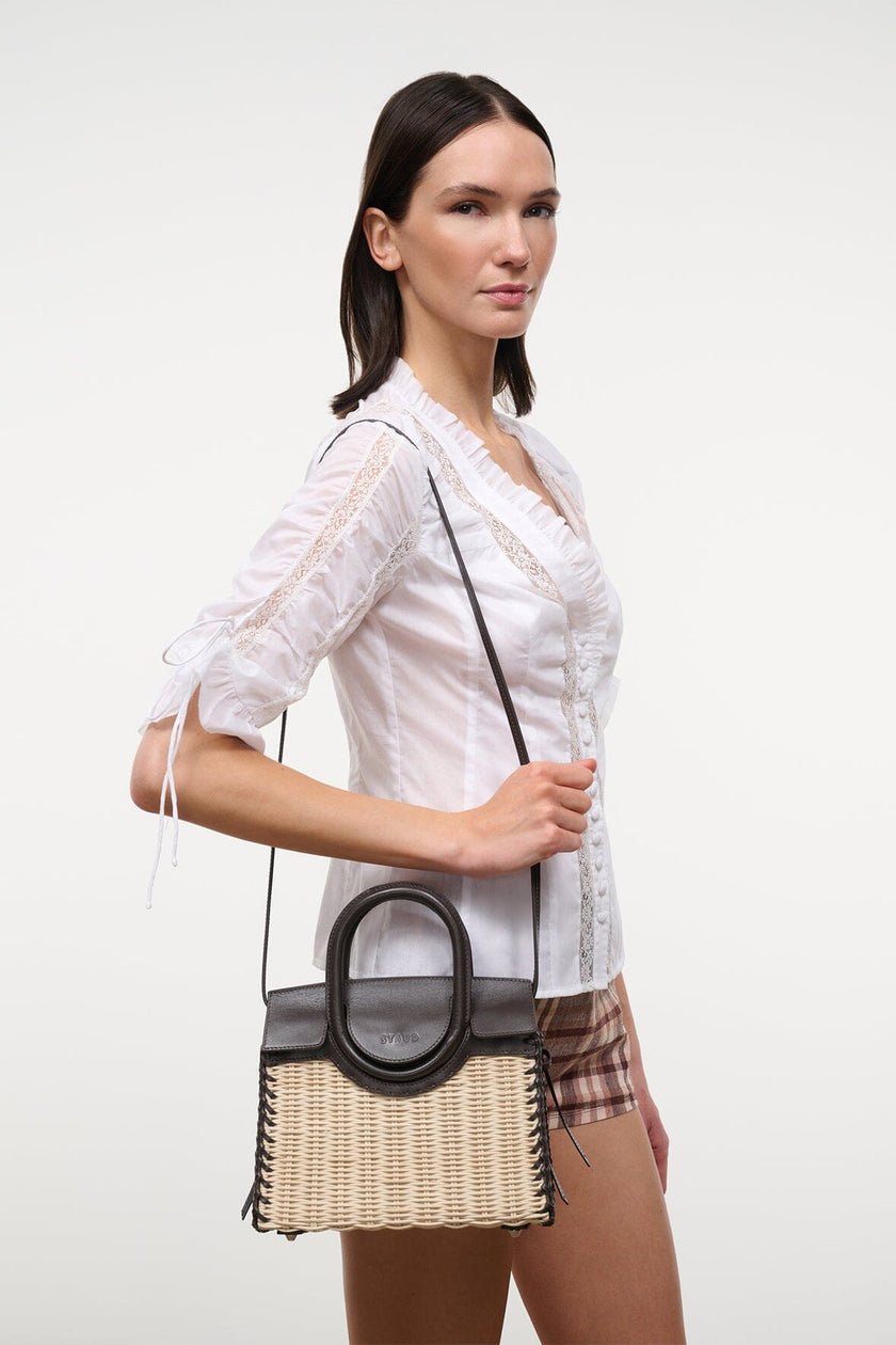 MAUDE MINI WICKER CARRYALL NATURAL ESPRESSO - Image 4