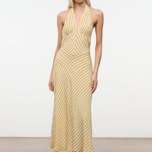 LOUISE SILK DRESS MONDAY STRIPE