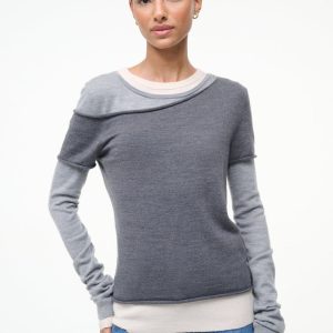 SERA TOP HEATHER GREY MULTI