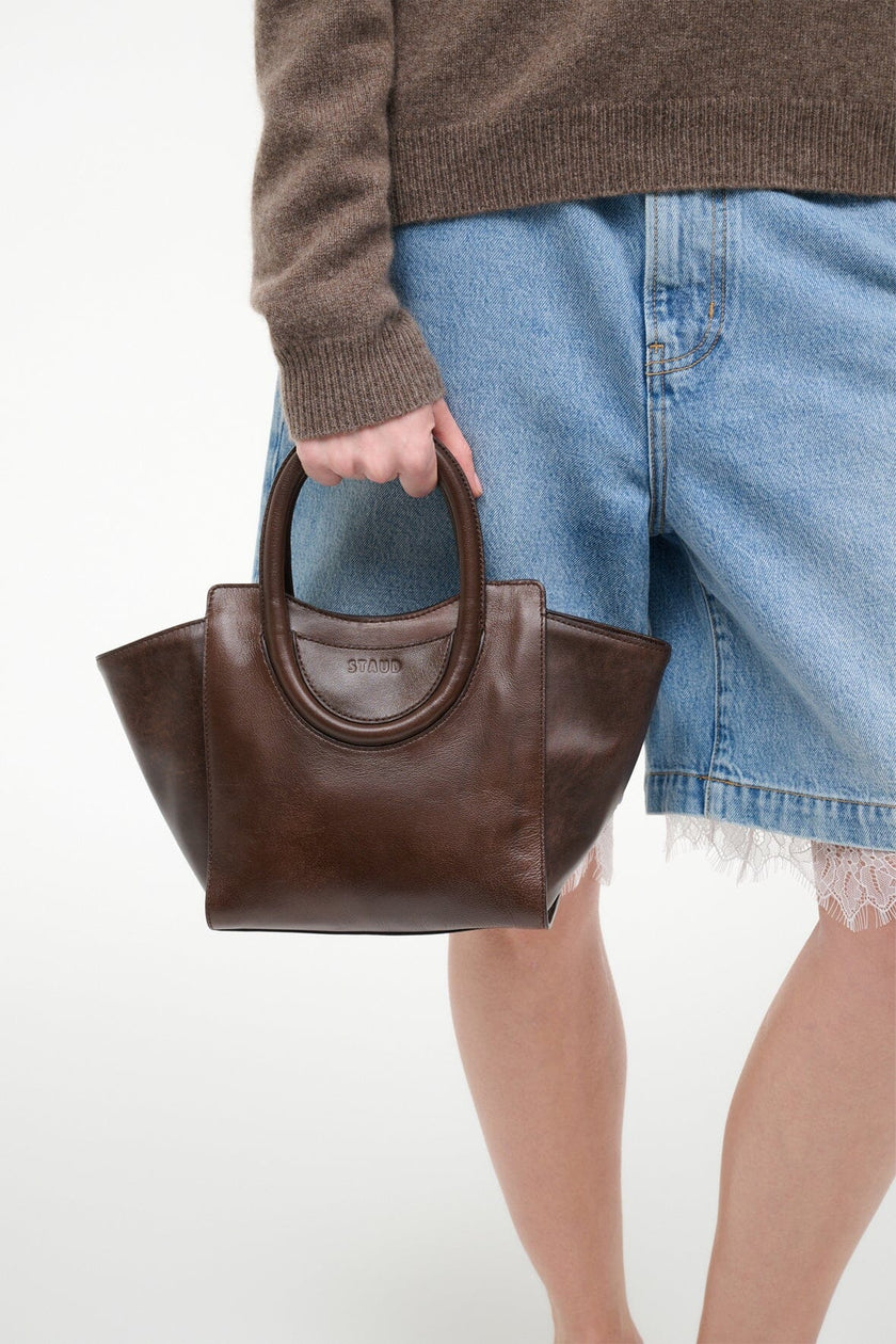 MAUDE MINI TOTE ESPRESSO DISTRESSED - Image 3