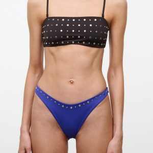 DANA BIKINI BOTTOM COBALT STUDS