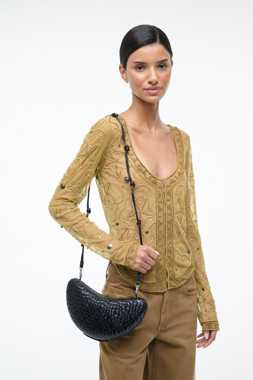 CRESCENT CLUTCH BLACK - Image 4