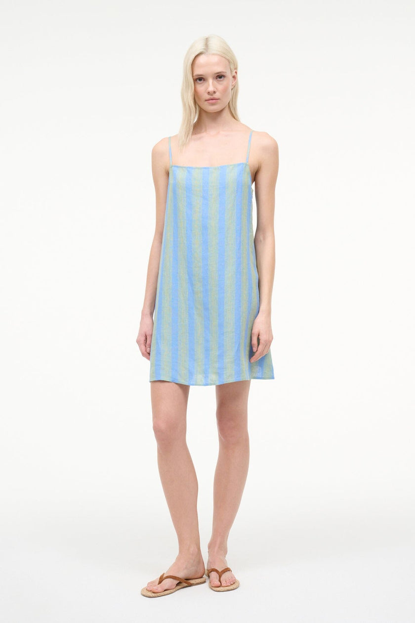 LAURA LINEN MINI DRESS SEAPORT STRIPE