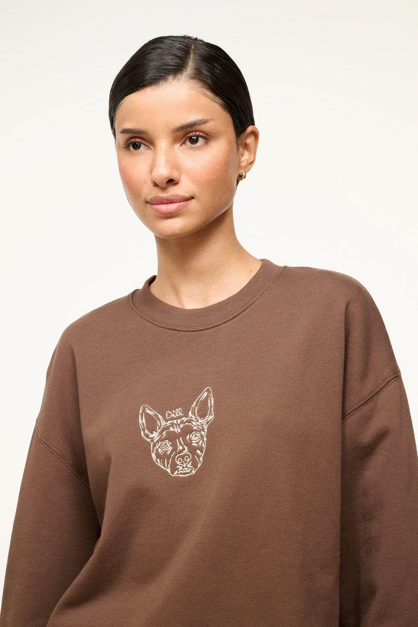 CUSTOM STAUD x C.BONZ OVERSIZED SWEATSHIRT BROWN - Image 6