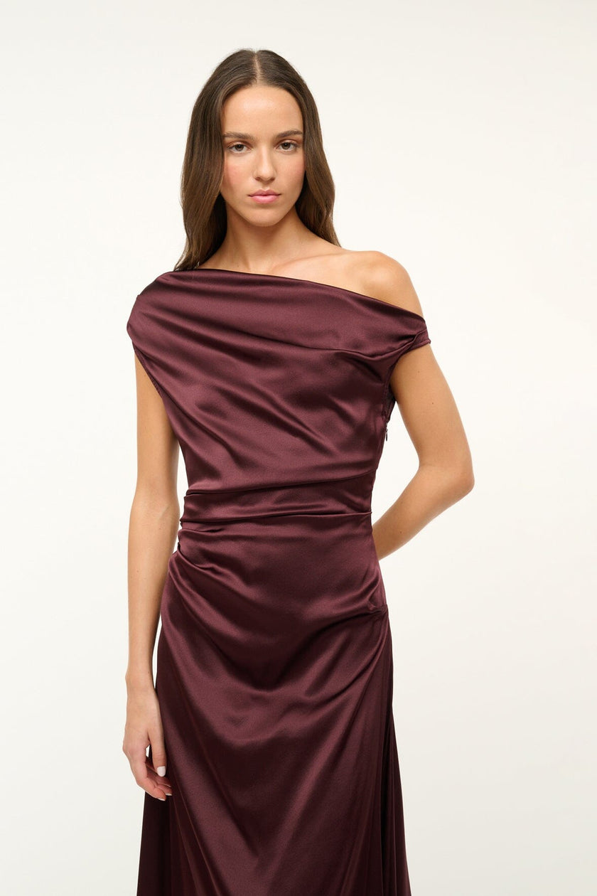 PHARE SILK DRESS MERLOT - Image 2