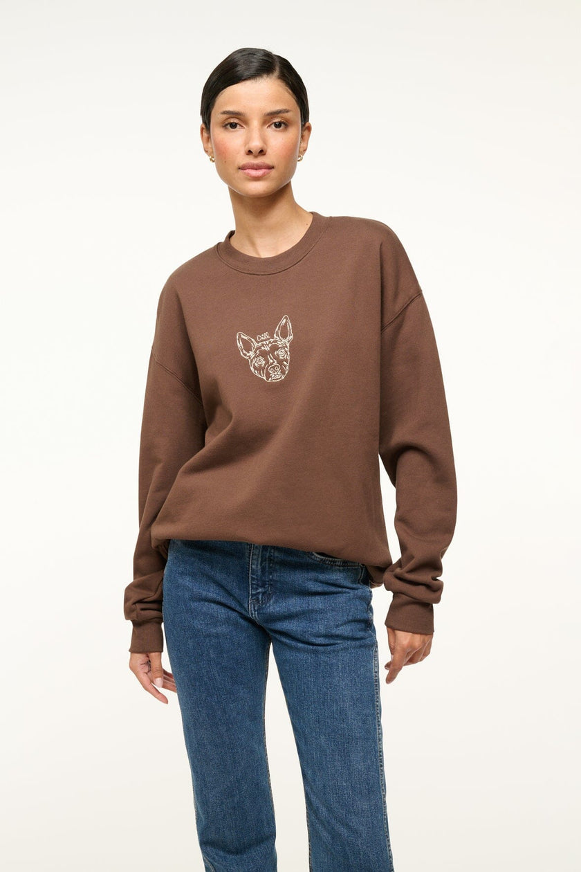 CUSTOM STAUD x C.BONZ OVERSIZED SWEATSHIRT BROWN - Image 3