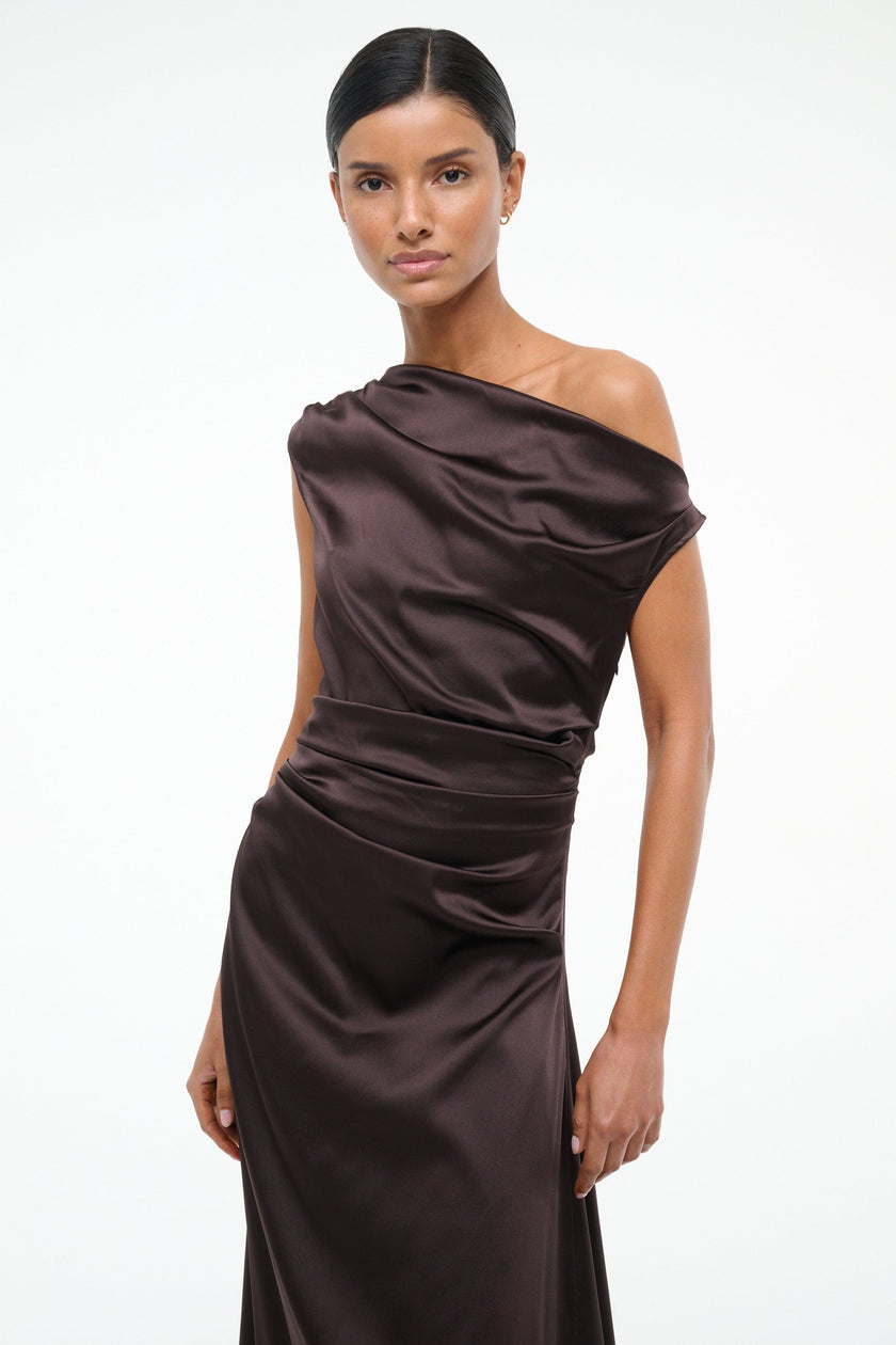 PHARE SILK DRESS EARTH - Image 4