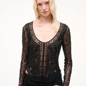 MILA TOP  BLACK STARFISH
