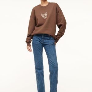 CUSTOM STAUD x C.BONZ OVERSIZED SWEATSHIRT BROWN