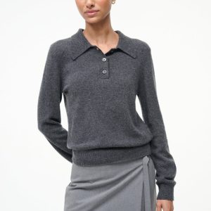 GEMMA CASHMERE SWEATER CHARCOAL