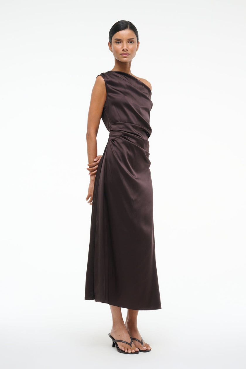 PHARE SILK DRESS EARTH - Image 6