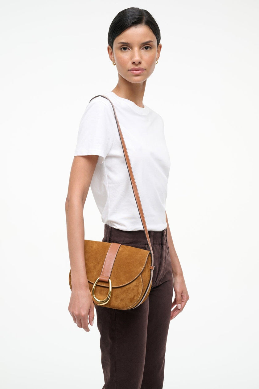 BELLA SADDLE BAG TAN SUEDE - Image 4