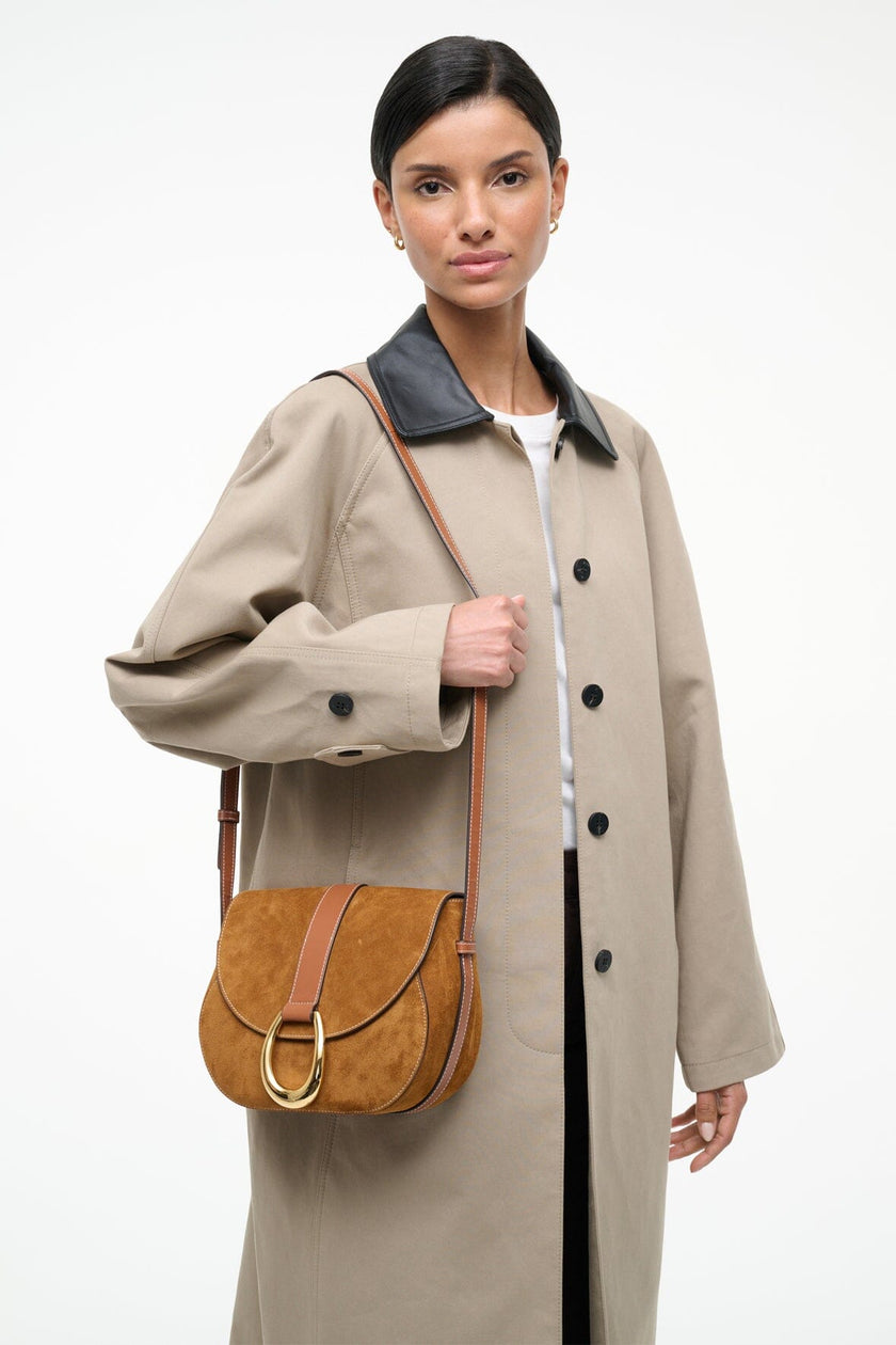 BELLA SADDLE BAG TAN SUEDE - Image 2