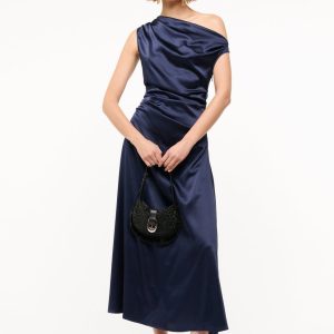 PHARE SILK DRESS NAVY