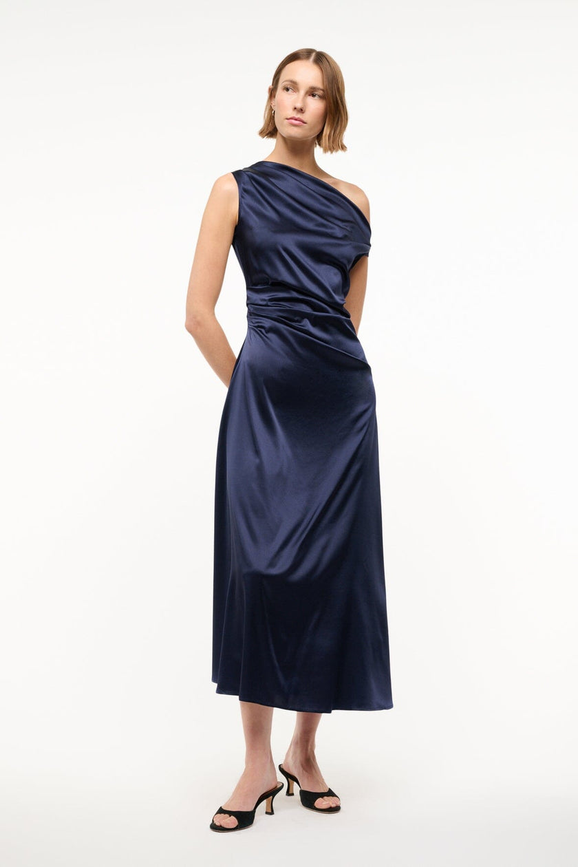 PHARE SILK DRESS NAVY - Image 5