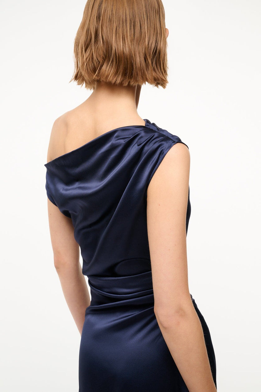 PHARE SILK DRESS NAVY - Image 3