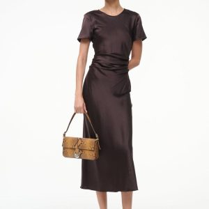 MARCEL SILK DRESS EARTH