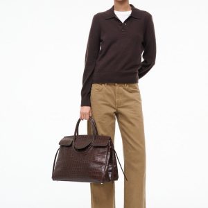 GEMMA CASHMERE SWEATER DARK CHOCOLATE
