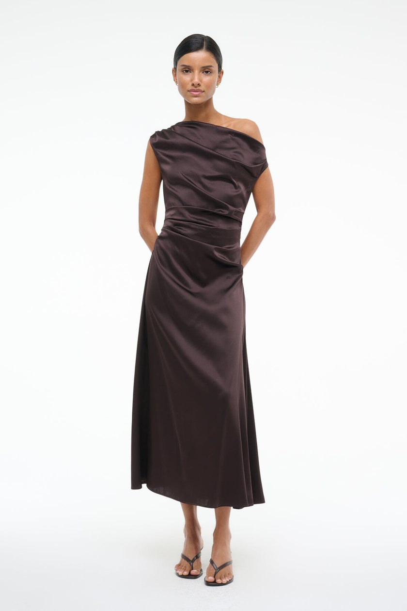 PHARE SILK DRESS EARTH - Image 3