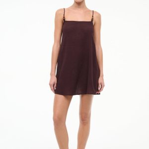 LAURA MINI COVERUP DRESS  DARK CHOCOLATE